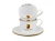 Komplet porcelanowych filiżanek ze spodkami - 230ml COFFEE TIME 2 zapakowanych w eleganckie pudełko