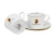 Komplet porcelanowych filiżanek ze spodkami - 230ml COFFEE TIME 2 zapakowanych w eleganckie pudełko