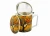 Porcelanowy kubek z metalowym zaparzaczem i pokrywką 450ml MODERN TREE