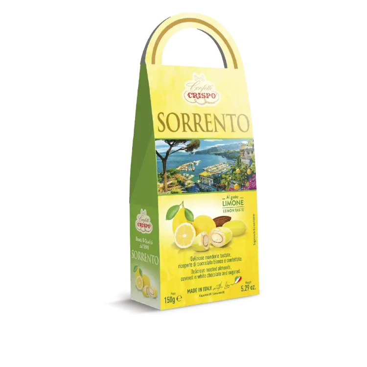 Włoskie Migdały Cytrynowe w Białej Czekoladzie 150g CRISPO SORRENTO