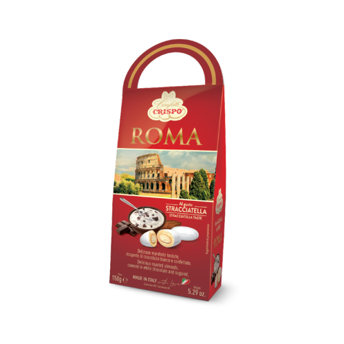 Włoskie Migdały Straciatella w Białej Czekoladzie 150g CRISPO ROMA