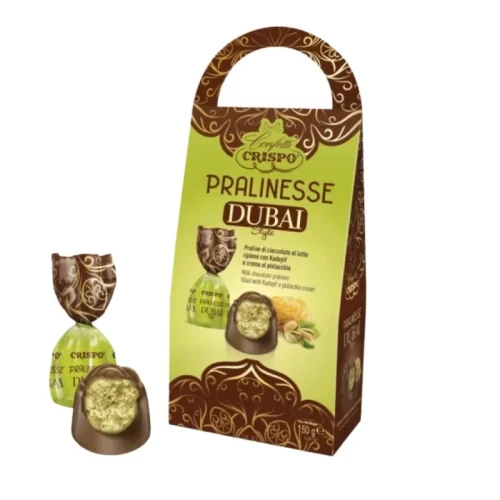 Włoskie Praliny - Czekolada Dubajska z Pistacjami i ciastem Kataifi 150g