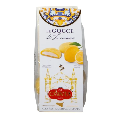 Sycylijskie Kruche Ciastka z Kremem Cytrynowym 120g COSTA DOLCI