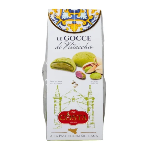 Sycylijskie Kruche Ciastka z Kremem Pistacjowym 120g COSTA DOLCI