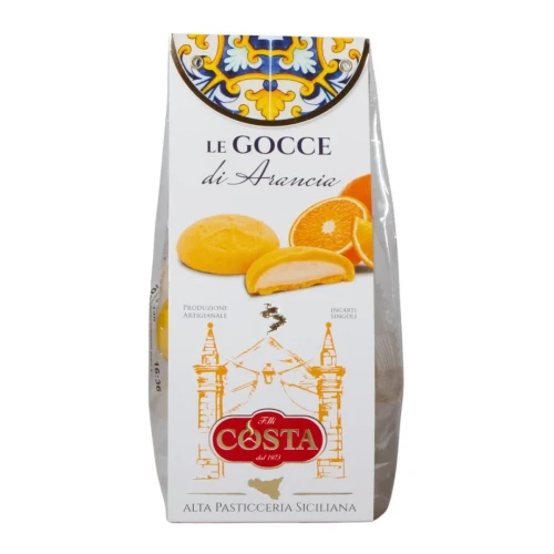 Sycylijskie Kruche Ciastka z Kremem Pomarańczowym 120g COSTA DOLCI