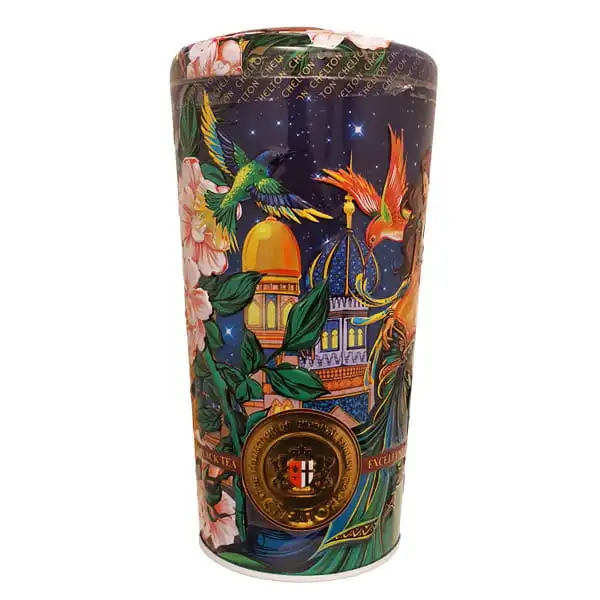 Cejlońska herbata czarna i zielona liściasta, smakowa - Puszka Vase Of Scheherazade – 150g Chelton