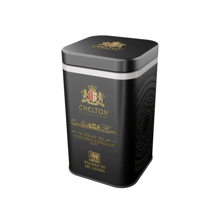 Herbata czarna cejlońska liściasta Super Pekoe Bergamot (Earl Grey) - puszka 100g - Chelton Noble House