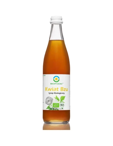 Polski Syrop z kwiatów czarnego bzu BIO 500ml BIOFOOD