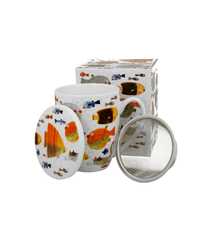 Kubek z zaparzaczem 360ml RYBY