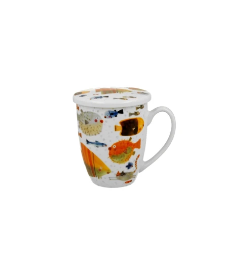 Kubek z zaparzaczem 360ml RYBY