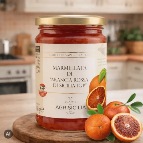 Sycylijska Konfitura z Czerwonych Pomarańczy 360g AGRISICILIA