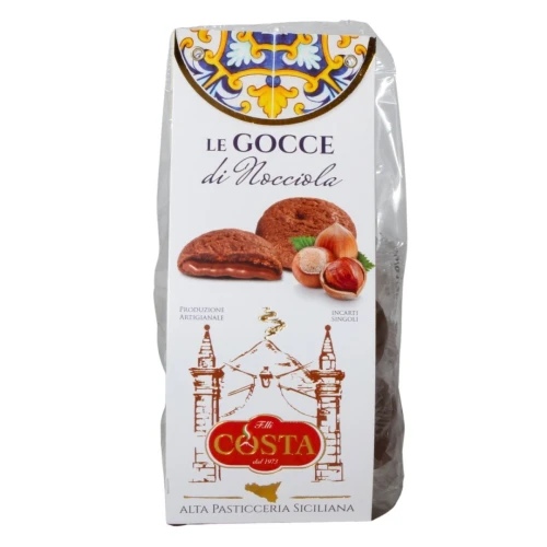 Sycylijskie Kruche Ciastka z Kremem Orzechowym 120g COSTA DOLCI
